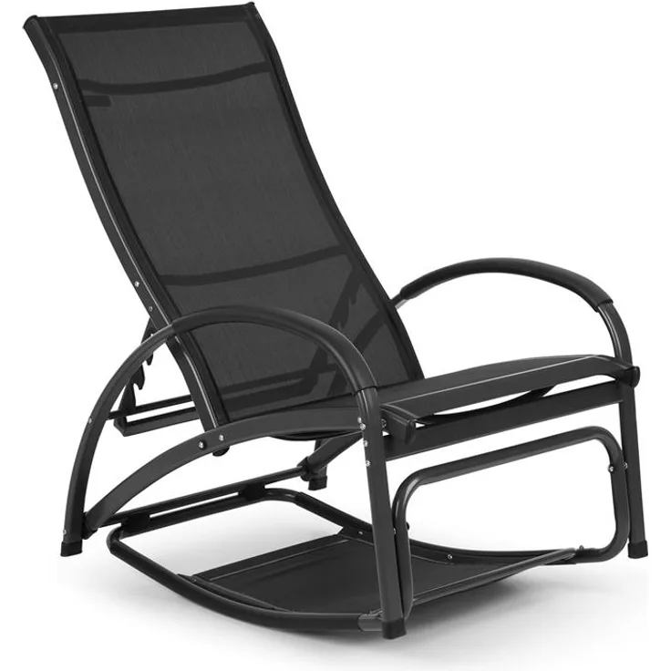 Beverly Wood Sonnenliege Schaukelstuhl Aluminium grau Grau