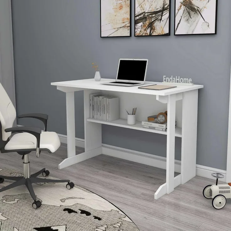 Skye Decor 'Pillar - White' Schreibtisch, Weiß, 100 x 74,3 x 55,5 cm