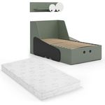 VitaliSpa Kinderbett Set Krokodil 160x80 cm Grün inkl. Kaltschaummatratze