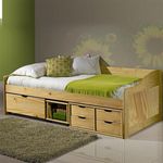 Sofabett Nibia Kiefer massiv natur lackiert 90x200 cm