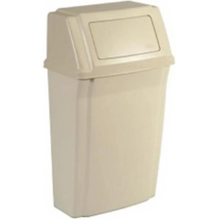 Rubbermaid Commercial Products Slim Jim Wall Mounted Container, 56. 8 L - Beige