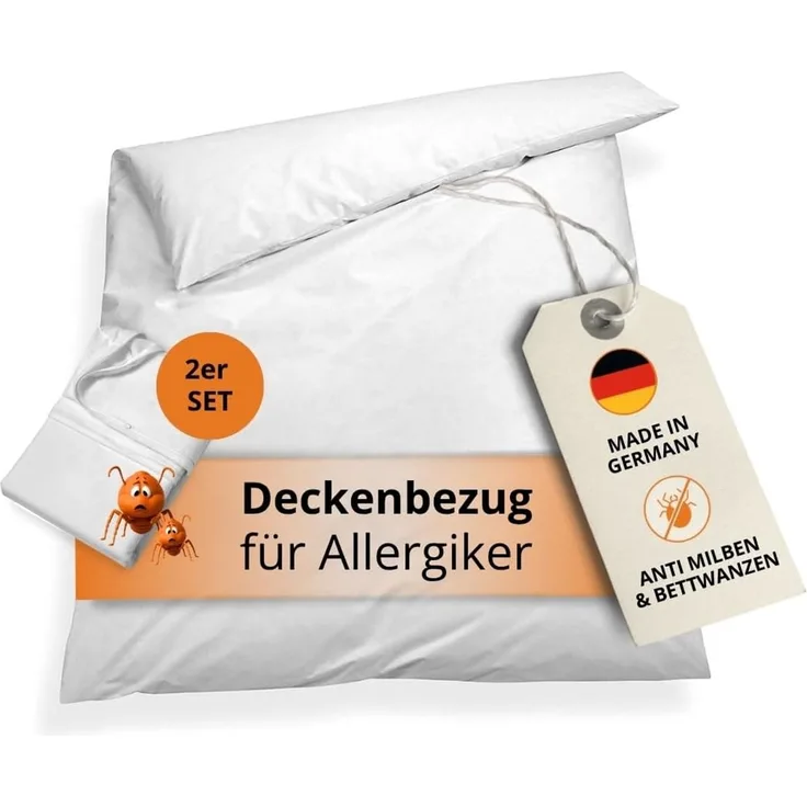 sleepling Bettbezug Encasing Bettdecke, (2 St), Milbenbezug, milbenkotdicht, Hausstauballergiker, Made in Germany
