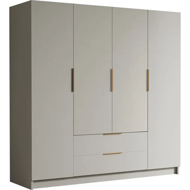 Kleiderschrank Sozor I (Farbe: Cashmere / Cashmere + Gold)