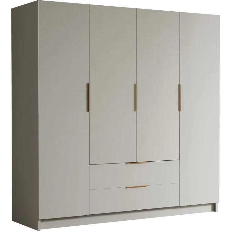 Kleiderschrank Sozor I (Farbe: Cashmere / Cashmere + Gold) – Bild 1