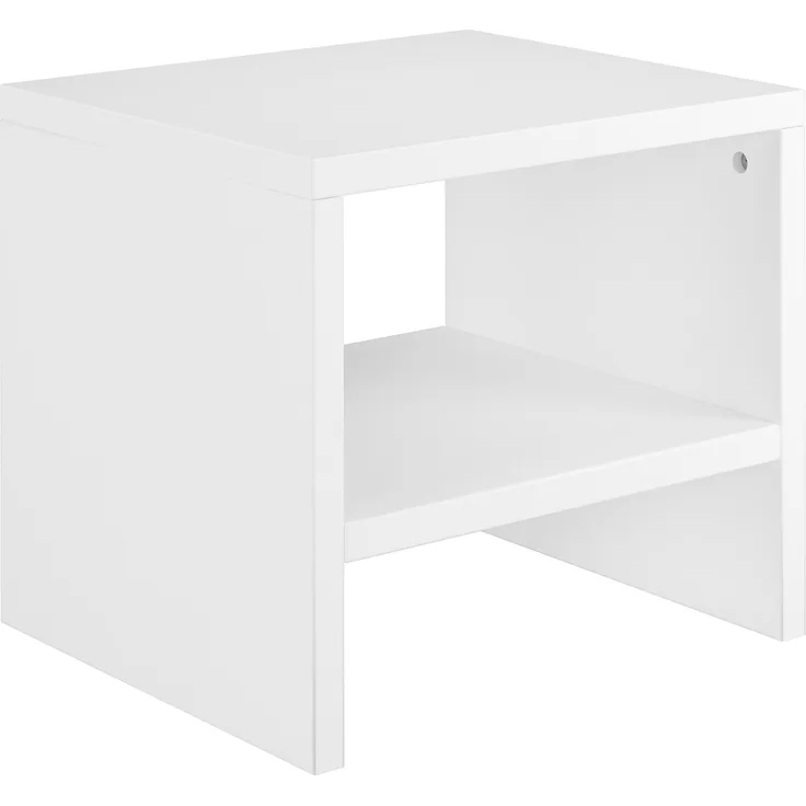 Weißer Nachttisch Buche Massivholz Nachtkonsole Beistelltisch 90.20-K31W