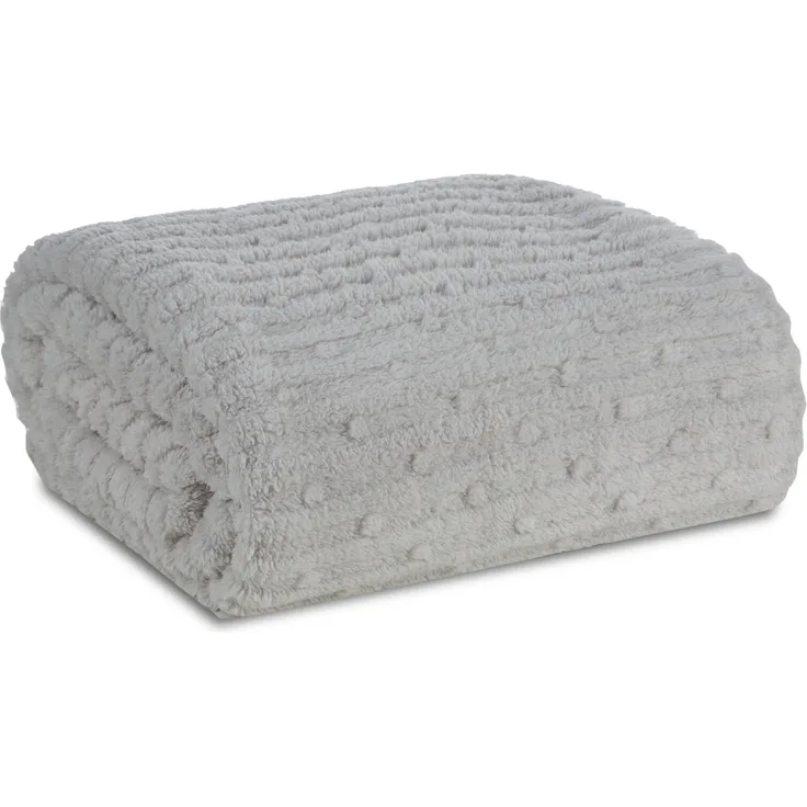 Wohndecke Kuscheldecke Gemusterte Sofadecke Tagesdecke Couchdecke Decke LISA silber 70x160 cm silber