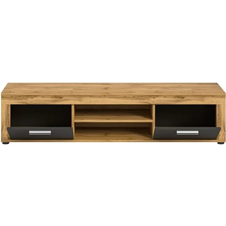 Xonox Lowboard, Grau, Holzwerkstoff, 160x37x40 cm, mit 2 Türen und 2 variablen Einlegeböden, FSC®-zertifiziert – Bild 5
