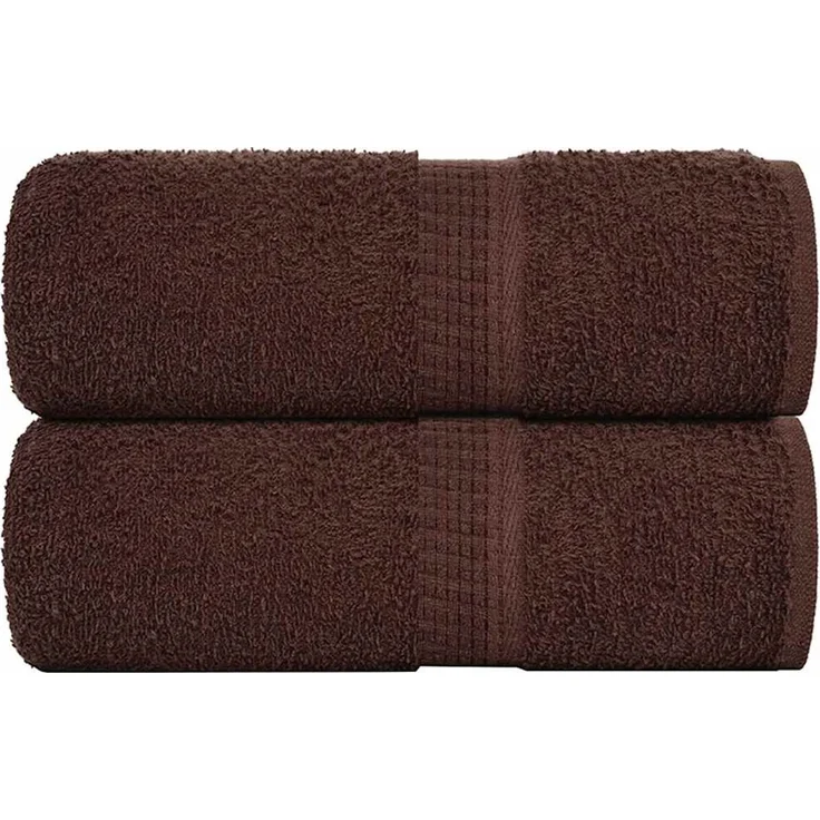 vidaXL Waschtücher FROGN 2 Stk. Braun 30x30 cm 360 g/m² 136752 – Bild 1