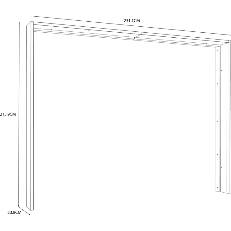 Passepartout >SAVONA< für Kleiderschrank, Eiche Antik Dekor - 231,1x215,9x23,8cm (BxHxT) – Bild 3