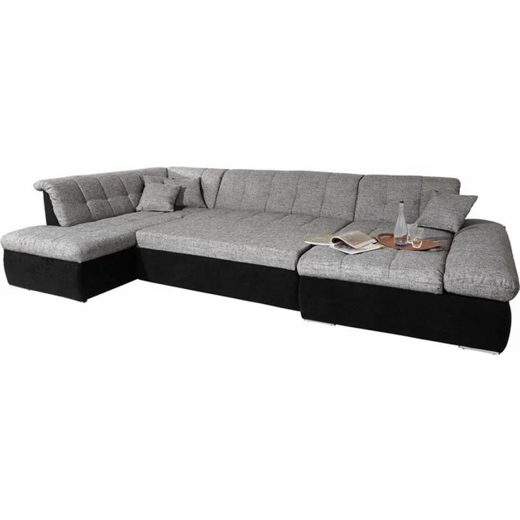 DOMO collection Wohnlandschaft Moric U-Form auch in Cord, im XXL-Format, wahlweise mit Bettfunktion und Armlehnenverstellung – Bild 4