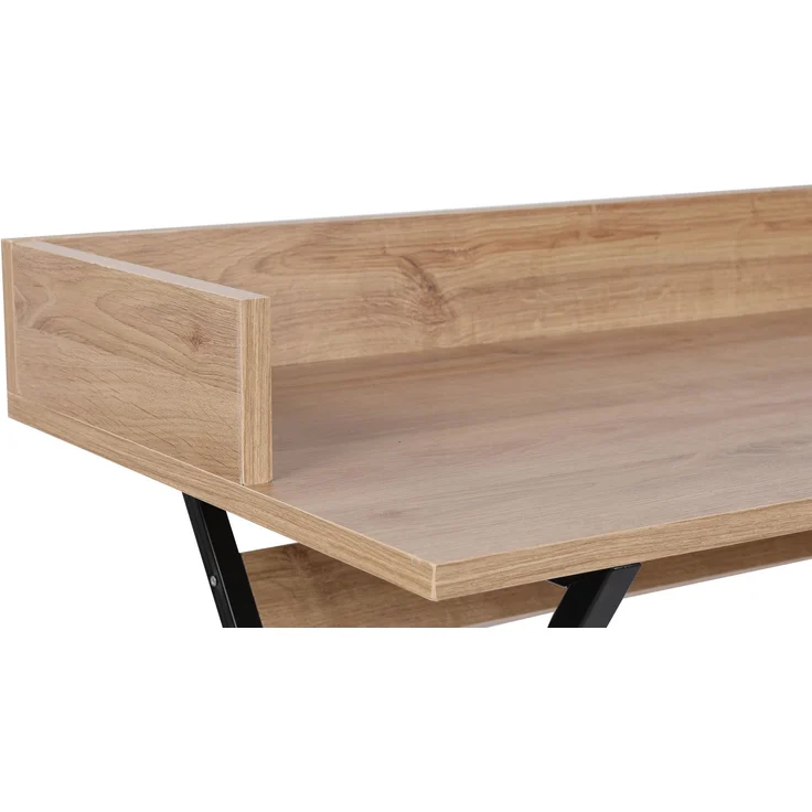 Skye Decor 'Monaco' Schreibtisch, Eiche / Schwarz, 100 x 50 x 89 cm – Bild 2