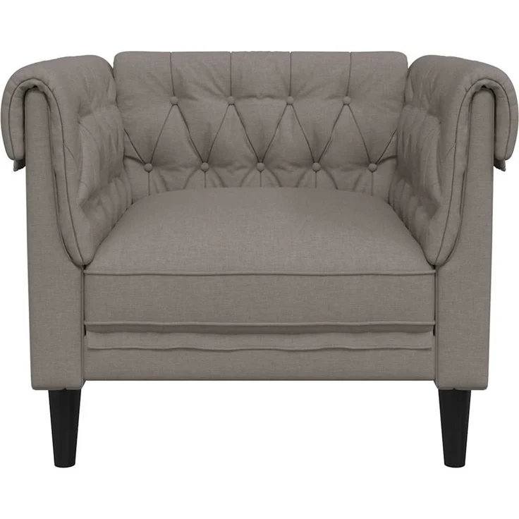 vidaXL Chesterfield-Sessel Taupe Stoff 372543 – Bild 4