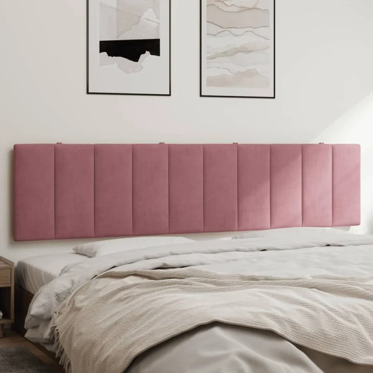 vidaXL Kopfteil-Kissen Rosa 200 cm Samt 374694 – Bild 1