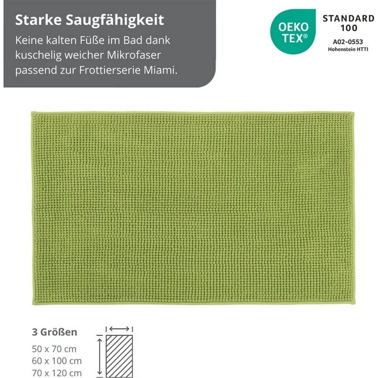 liebling Badematte Badteppich, Fußbodenheizung geeignet, in 3 Größen, Polyester, rechteckig, Antirutsch-Beschichtung, starke Saugfähigkeit, Öko-Tex zertifiziert – Bild 2