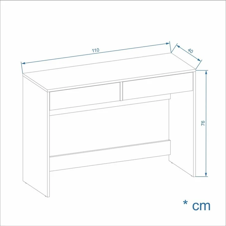 KOMTO Schreibtisch KOMTO Desk NOVA Serie – Schreibtisch mit 2 Schubladen, Stauraum – Bild 4