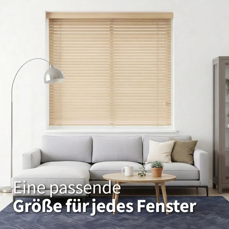 my home Jalousie Alexia, mit Bohren, freihängend, aus Bambus mit 50mm Lamellen, Bedienung durch Schnurzug – Bild 3