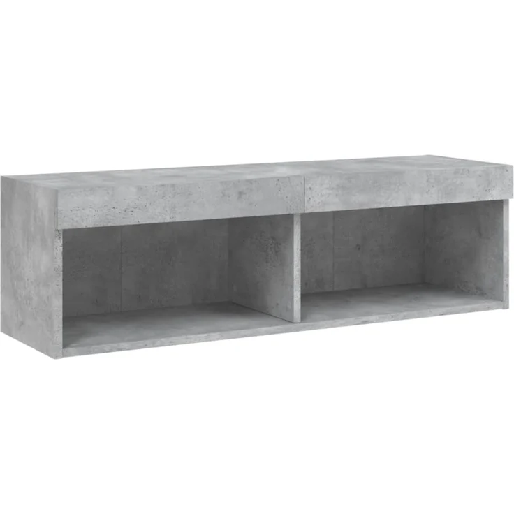 vidaXL 5-tlg. Wohnwand mit LED-Beleuchtung Betongrau Holzwerkstoff 3216685 – Bild 7