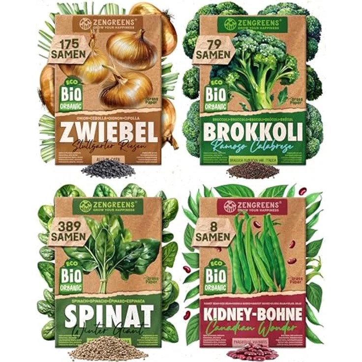 ZenGreens® - Bio Gemüsesamen im 25er Set - 25 Gemüse Samen für den einfachen Anbau im Garten, Balkon oder Hochbeet - Pflanzensamen - Saatgut – Bild 16