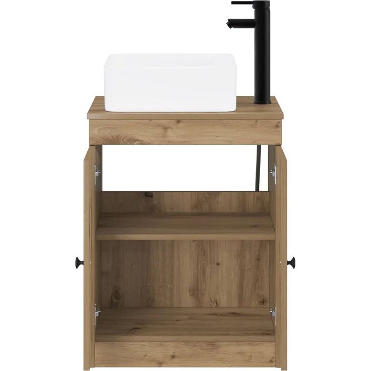vidaXL Waschbeckenschrank Artisan-Eiche 54 x 41 x 100 cm Holzwerkstoff 3404239 – Bild 3