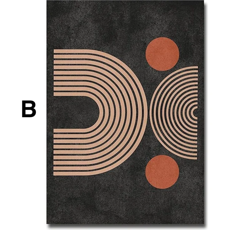 Poster Boho Halbkreis Bogen Linien Form und Kreise als Deko Print ohne Rahmen - B / 40 x 60 cm