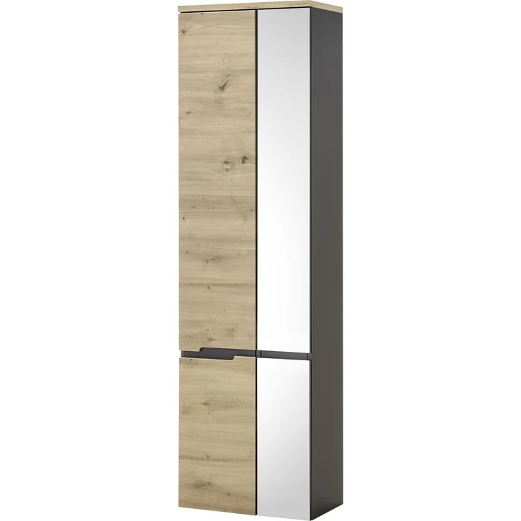 Badezimmer-Set >Memphis< (5-tlg. ) Grau / Artisan Eiche Dekor - 230x176x53 (BxHxT) – Bild 2