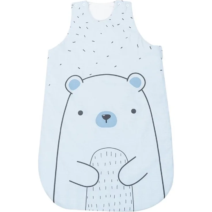 Kikkaboo Babyschlafsack Bär 6-18 Monate Länge 90 cm Baumwolle, Reißverschluss blau