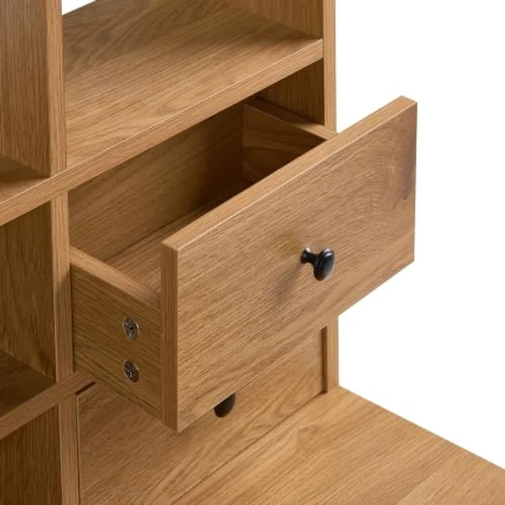 Schreibtisch TAVRA Hellbraun 105 cm 60 cm mit Fächern mit Schubladen – Bild 7