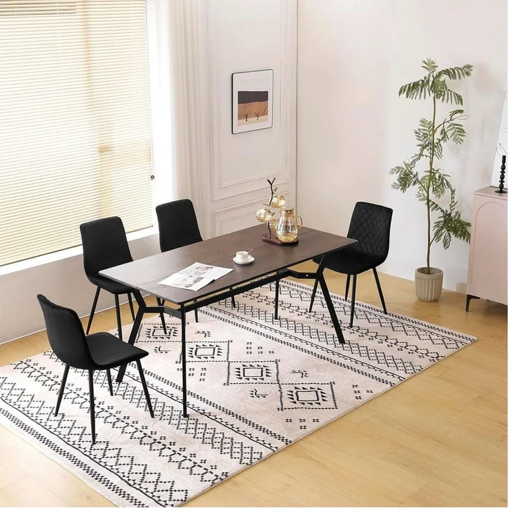 EUGAD Esszimmerstuhl (8 St), Schminkstuhl Polsterstuhl Akzentstuhl, Samt – Bild 2