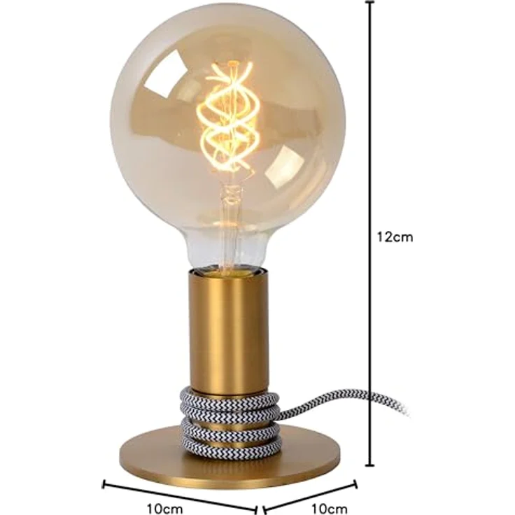 Lucide 45576/01/02, Nachttischlampe mit textiler Schnur, höhenverstellbar, retro Design – Bild 10