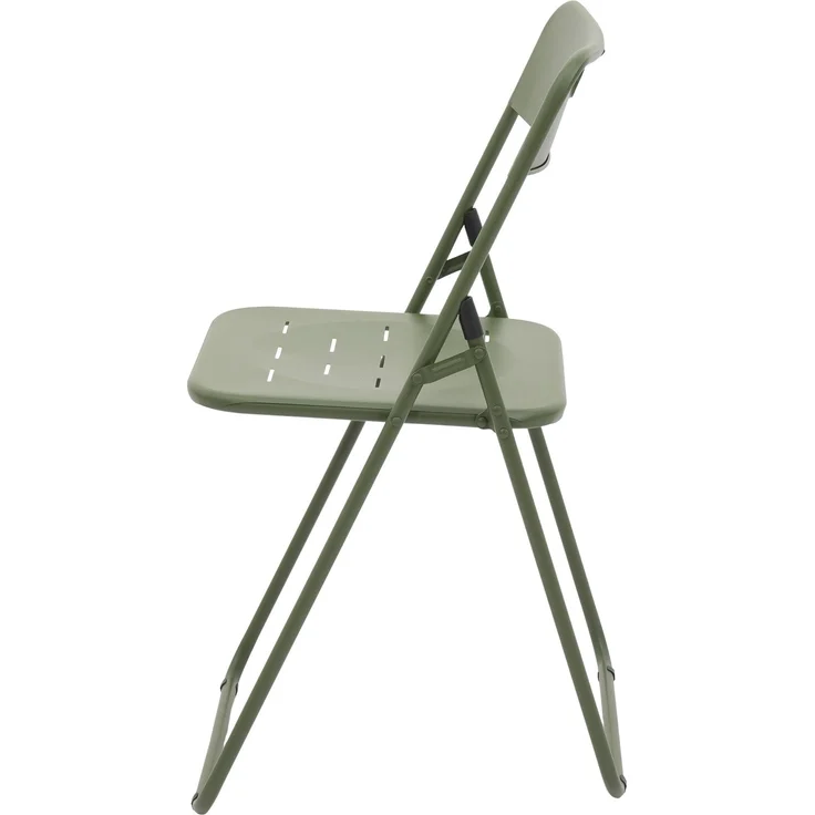 Bistro-Set aus Stahl, klappbar, 3-teilig mit 2 Stühlen, Tisch 60x60x73 cm, Grün – Bild 7