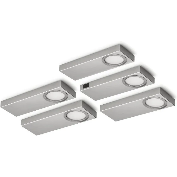 NABER Rea 1 LED, Set-5 Unterbauleuchte / Edelstahl / 2 Watt / Warmweiß