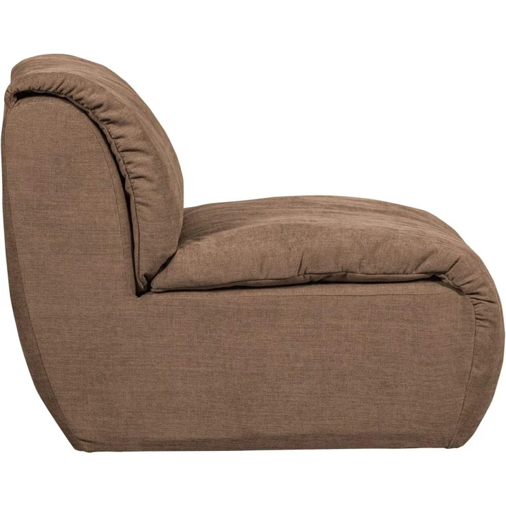 Sessel Baggy aus Chenille-Stoff, modern gepolstert, Braun, weiche Oberfläche, Teil der Baggy-Serie – Bild 5