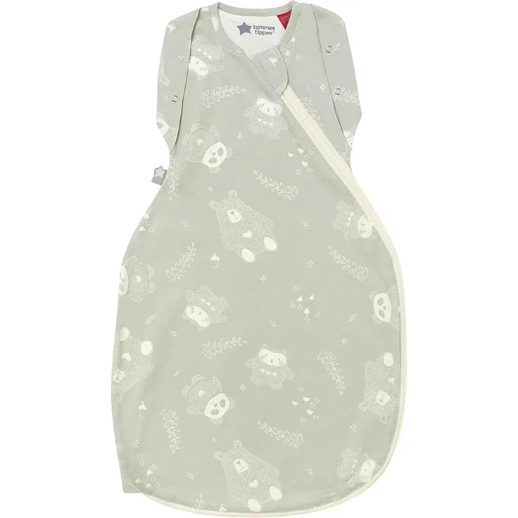 Tommee Tippee Babyschlafsack, The Original Grobag, Hüftgerechtes Design, Weiches Gewebe mit Hohem Baumwollanteil, 0-3 Monate, 1,0 TOG, Woodland Grofriends