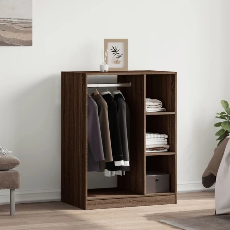 vidaXL Kleiderschrank Grau Sonoma 77x48x102 cm Holzwerkstoff 840812 – Bild 3