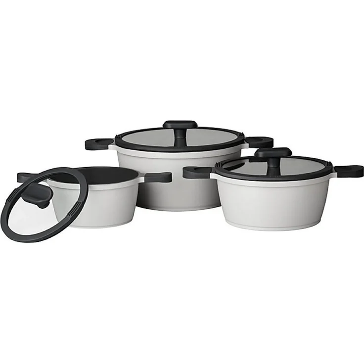 Mulex Topf-Set HAPPINESS GREYLINE Topfset 6tlg, Aluguss – Bild 5
