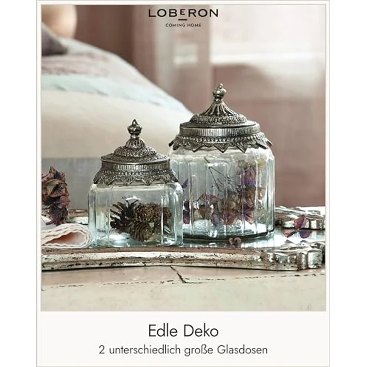 Mirabeau Dose Glasdosen 2er Set Laféline klar/silber – Bild 2