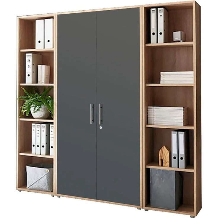 BMG Möbel Aktenschrank Office Edition 3 (Schrankwand Set, 3tlg) abschließbar, matt oder Hochglanz lackiert – Bild 1