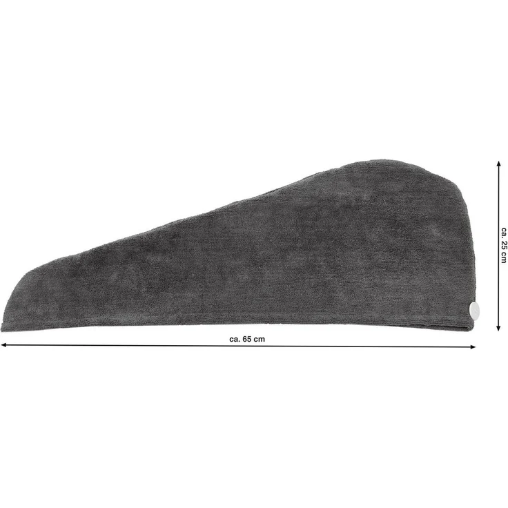 ZOLLNER Turban-Handtuch, Mikrofaser (2-St), 25x65 cm, 80% Polyester, 20% Polyamid, mit Knopfverschluss – Bild 3