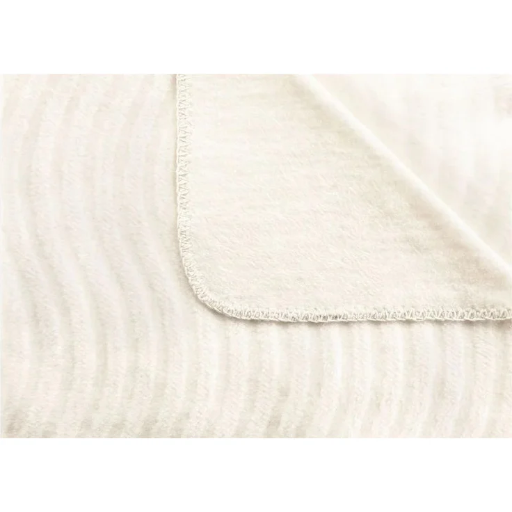 Biederlack Wohndecke Kuscheldecke 150x200 Nuance Struktur Wellen uni beige 16313 – Bild 2