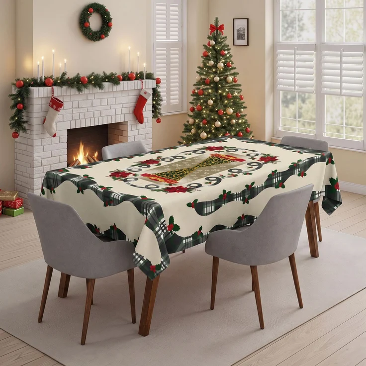 Hermia Concept 'Xmas 6' Tischdecke, Mehrfarbig, 160 x 220 cm – Bild 1