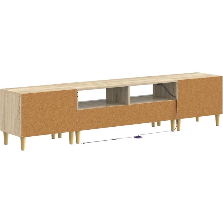vidaXL 3-teiliges LED TV Regal DELFT Sonoma-Eiche Holzwerkstoff 3416758 – Bild 6