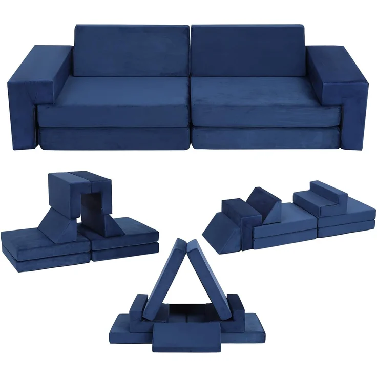GarveeLife Spielsofa für Kinder – 8 Stück Bausteine aus Schaumstoff – anpassbar – weiche Möbel für Jungen und Mädchen – Entwicklung der Intelligenz – Bild 1