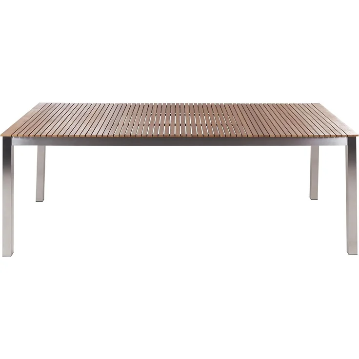 Beliani 'VIAREGGIO' Gartentisch Set, Teakholz Heller Holzfarbton, 200x90x75 cm – Bild 9