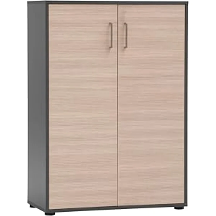 Schildmeyer Aktenschrank Metz 702089, anthrazit/Canello Eiche Dekor, 80 x 38,2 x 113,4 cm – Bild 1