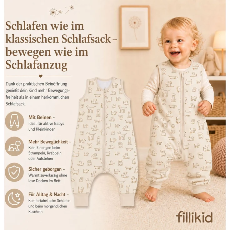 Fillikid Ganzjahres-Schlafsack mit Füßen Exklusiv – Bild 5