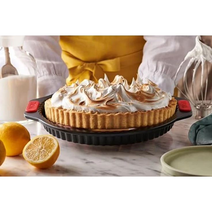 WOLL Tarteform Woll Let's bake! Quiche- und Tarteform, Kuchenform, Backform, rund, (1-tlg), mit Antihaftversiegelung und integrierten Silikongriffen, PFAS-Frei – Bild 5
