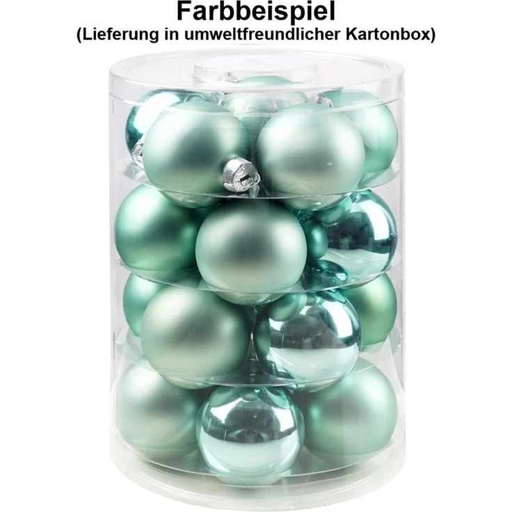 MAGIC by Inge Weihnachtsbaumkugel Weihnachtskugeln Winter Jade 20 Stk 6cm + Haken – Bild 3