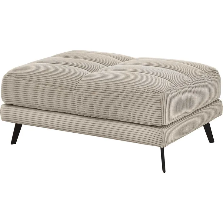 Hocker Husum / Helmond, Stoff, Grau, 110 x 47 x 70 cm