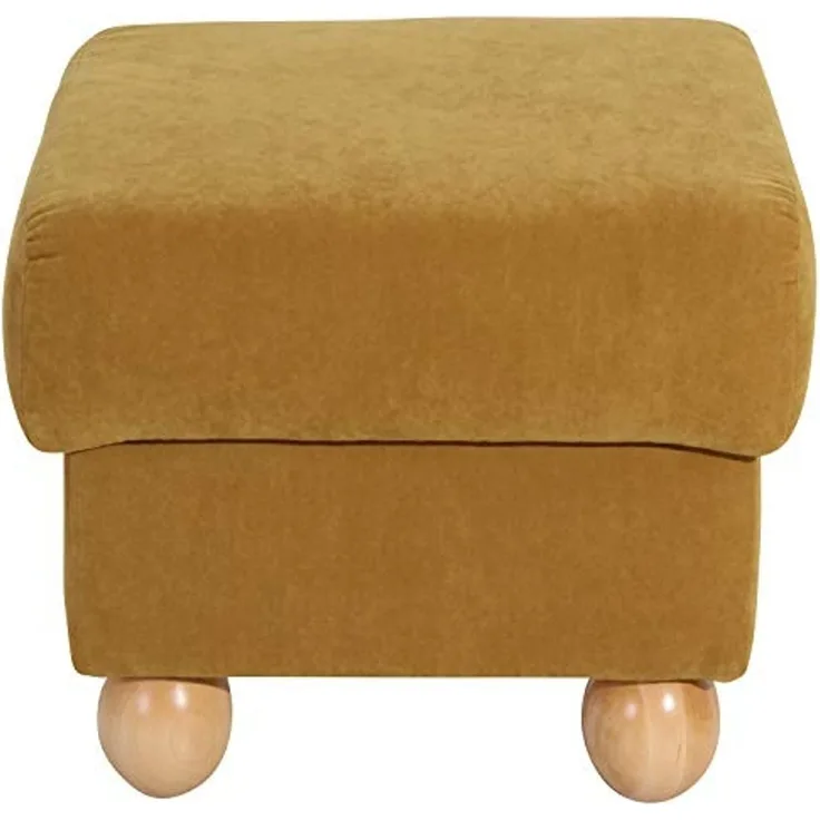 Monarch Hocker Veloursstoff Mais Buche Natur