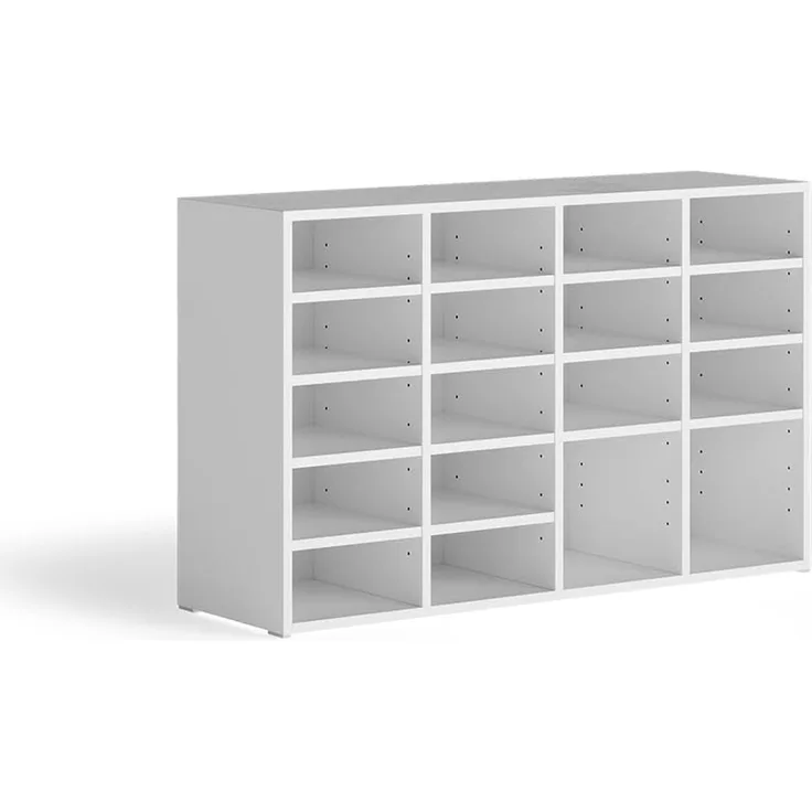 Schuhschrank Lysander Weiß 104.2 x 65.5 cm mit 18 offenen Fächern Vicco